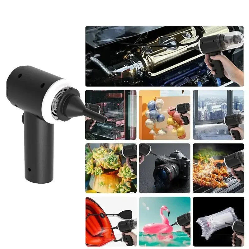 Portable Handheld Vacuum Cleaner - 9000Pa USB Rechargeable Car & Home Vacuum