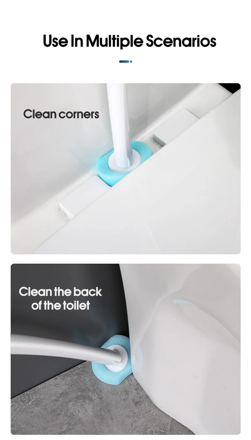 Disposable Toilet Brush Refills - 24 Pack Replacement Heads