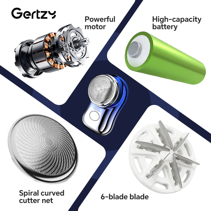 Rechargeable Mini Electric Shaver - Portable, One Button, Easy to Carry Shaver