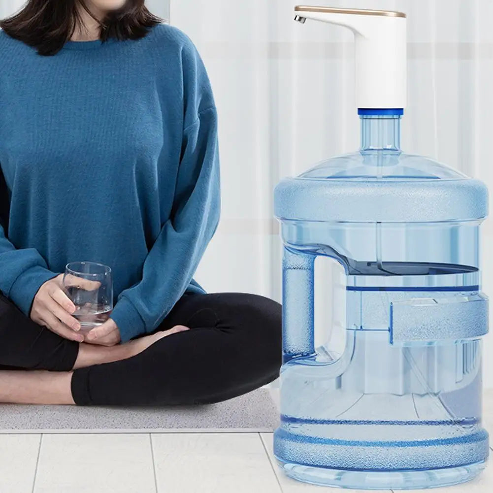 Electric Water Bottle Pump Ultra Silent Drinking Water Dispenser Universial USB Rechargeable Pump for Kitchen Office Home