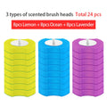 Disposable Toilet Brush Refills - 24 Pack Replacement Heads