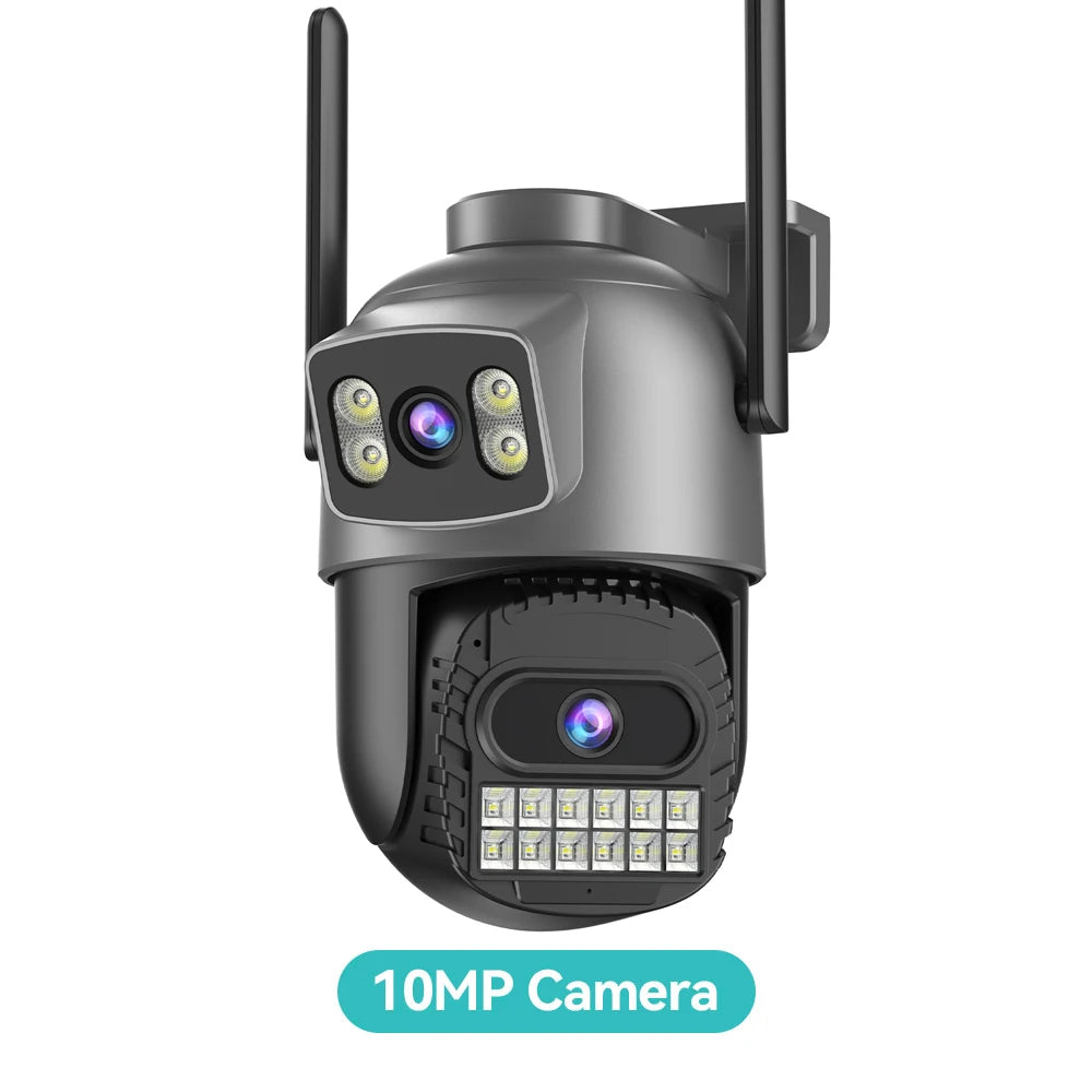 20MP 8K Four Lens Three Screens 10X Zoom PTZ Wifi IP Camera 10MP 5K Dual Lens Dual Screens Auto Tracking Outdoor Camera 5G WIFI
