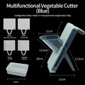 Multifunctional Vegetable Slicer - Manual Food Chopper with Interchangeable Blades
