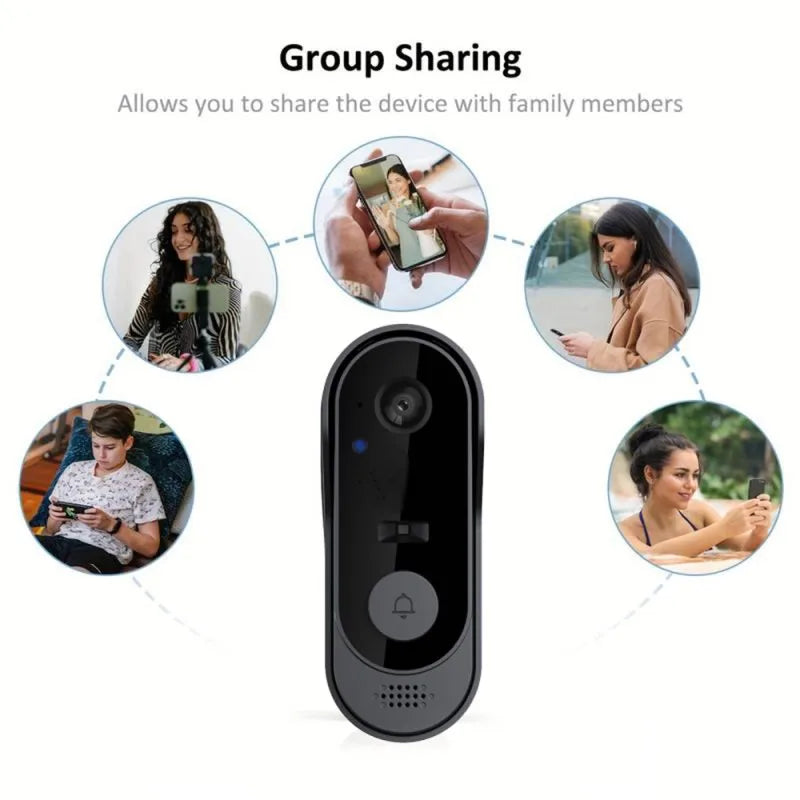 Smart WiFi Video Doorbell - HD Wireless Security Camera with Night Vision