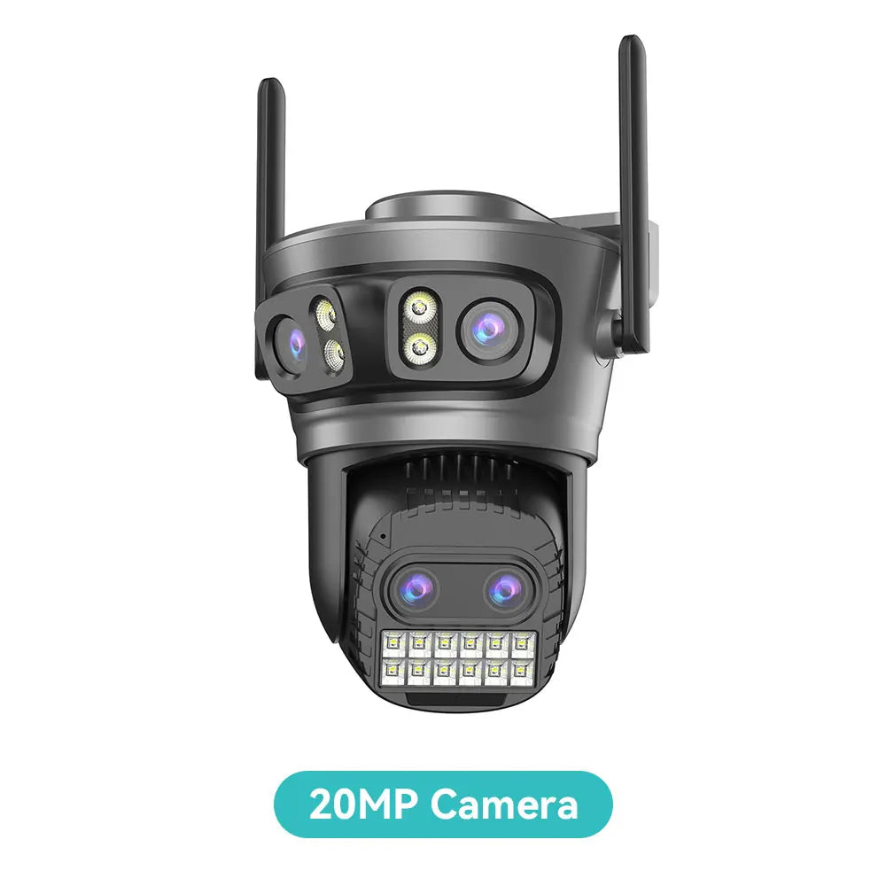 20MP 8K Four Lens Three Screens 10X Zoom PTZ Wifi IP Camera 10MP 5K Dual Lens Dual Screens Auto Tracking Outdoor Camera 5G WIFI