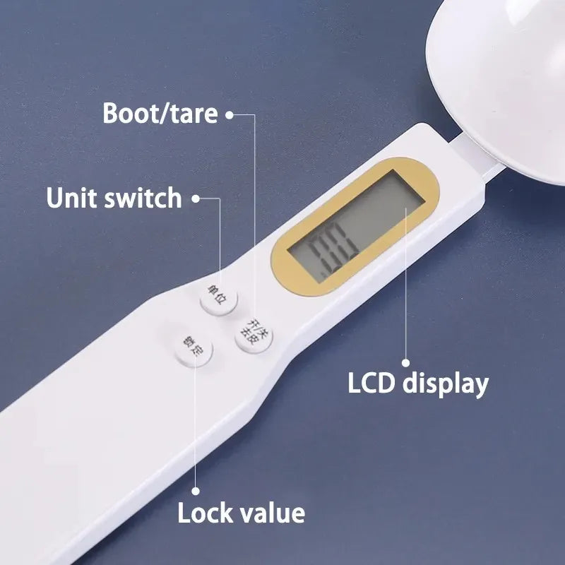 Digital Measuring Spoon Scale - LCD Kitchen Scale 500g/0.1g Precision