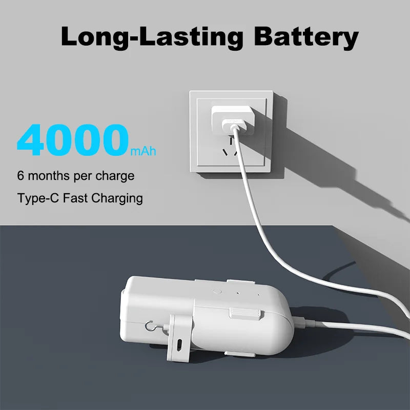 Smart Wi-Fi Curtain Controller-No Installation Required, App Controlled,Timer,Temperature and Light Sensor Compatible with Tuya