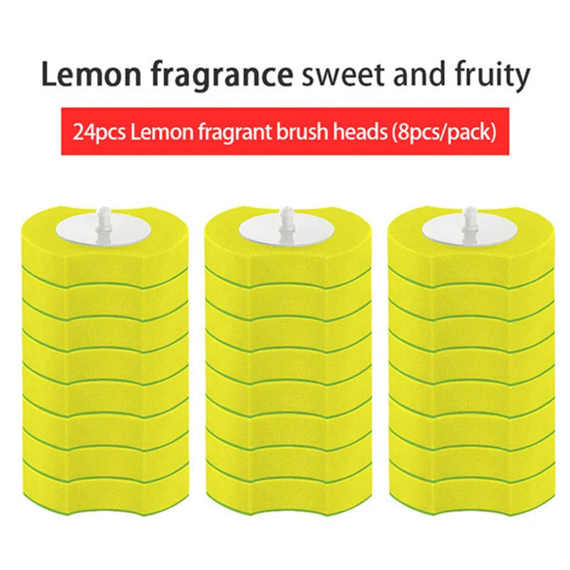 Disposable Toilet Brush Refills - 24 Pack Replacement Heads