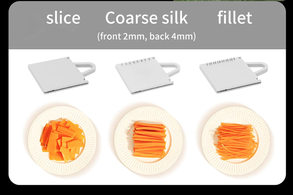 Multifunctional Vegetable Slicer - Manual Food Chopper with Interchangeable Blades
