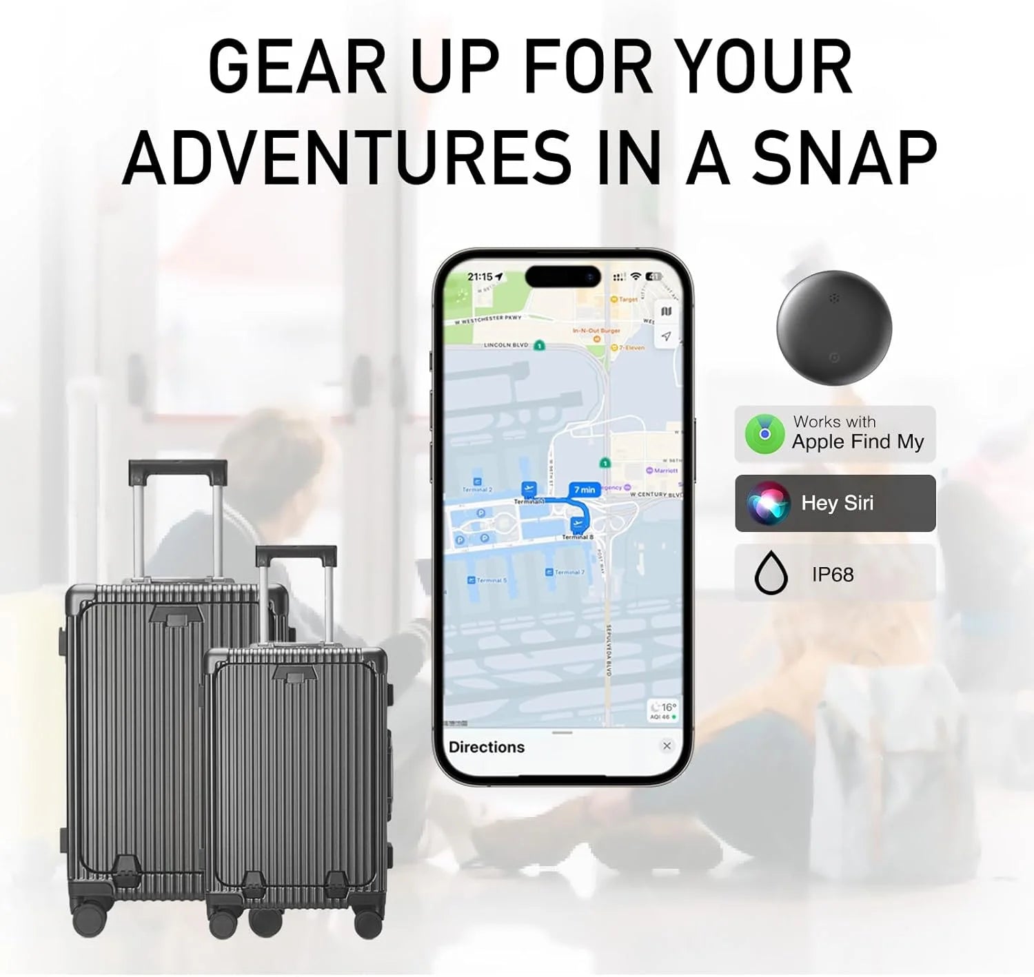Apple AirTag Compatible Bluetooth Tracker - Find My App GPS Locator