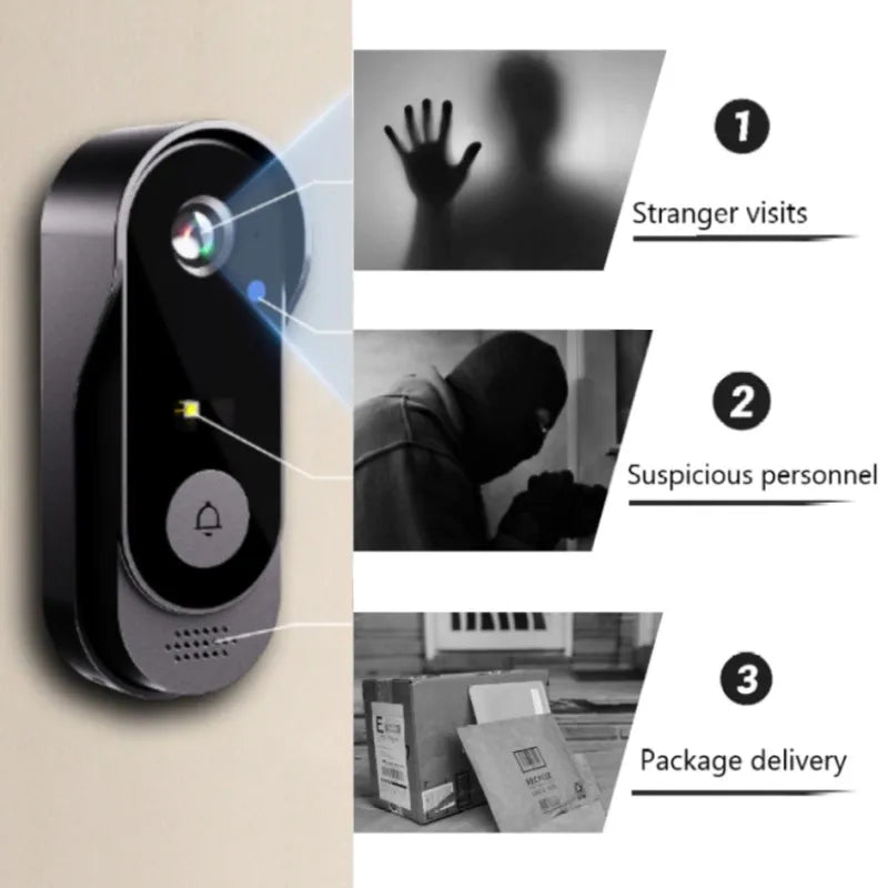 Smart WiFi Video Doorbell - HD Wireless Security Camera with Night Vision