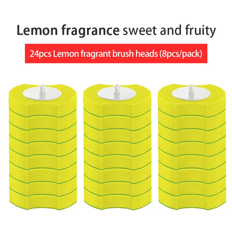 Disposable Toilet Brush Refills - 24 Pack Replacement Heads