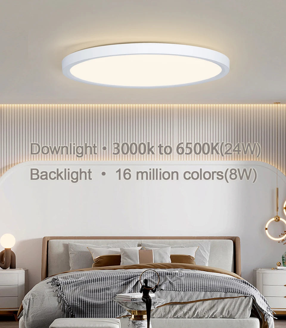 Smart RGB LED Ceiling Light - WiFi Voice Control with Alexa & Google Home