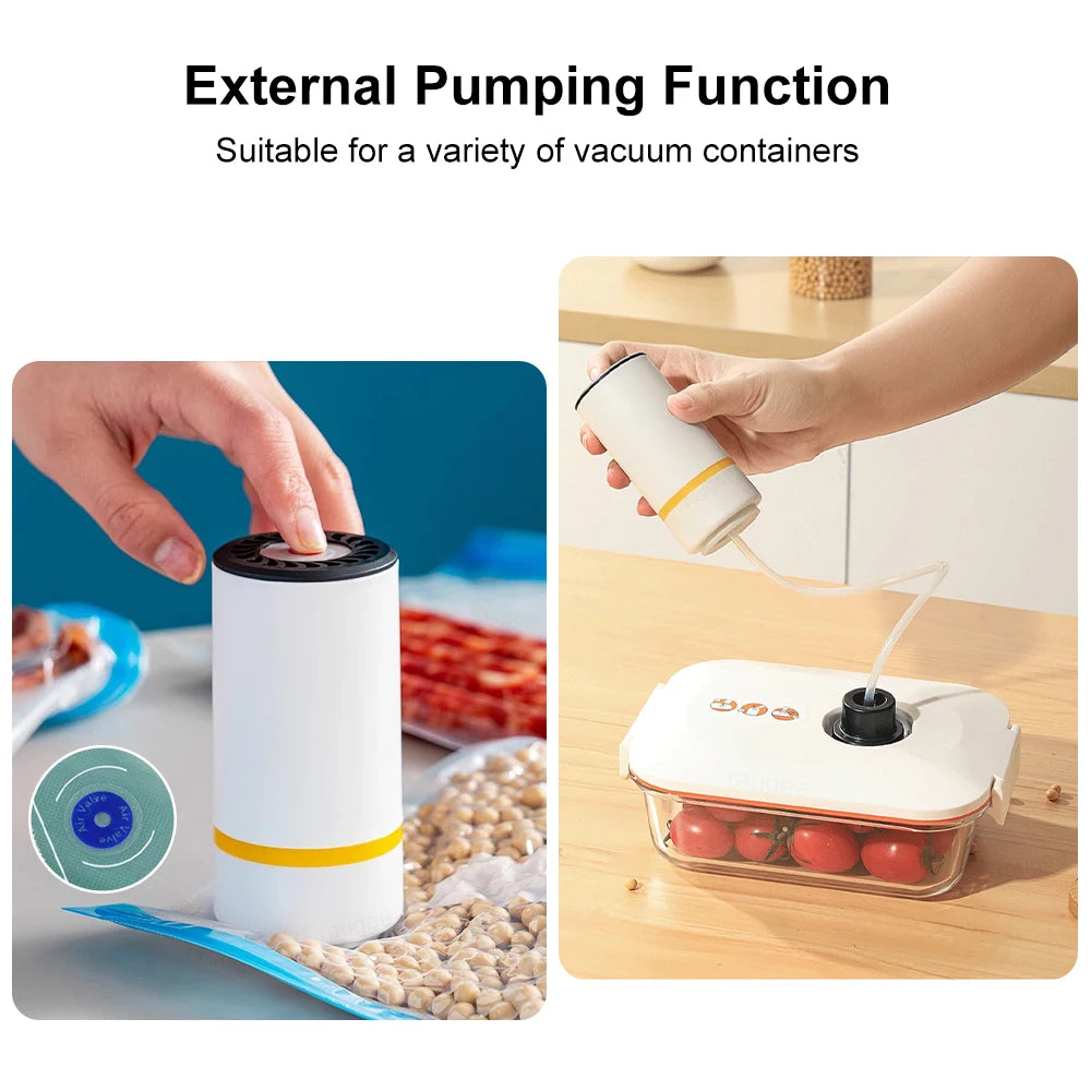 Mini Electric Air Pump Rechargeable for Food Fresh-Keeping Vacuum Sealed Bag Storage Bag Automatic Vacuum Compression Machine