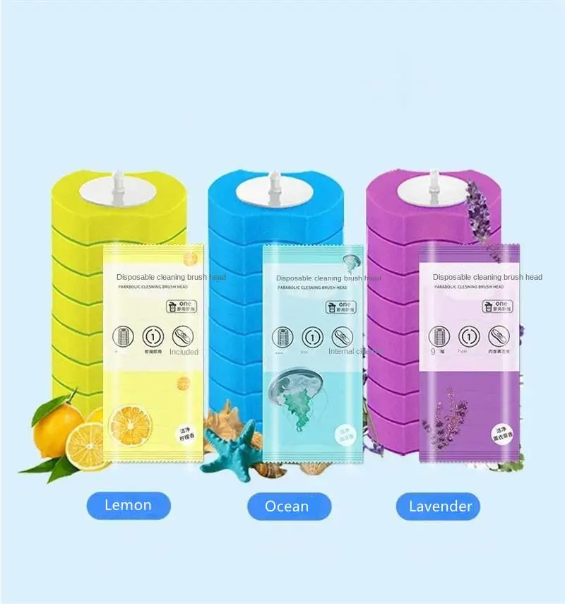 Disposable Toilet Brush Refills - 24 Pack Replacement Heads