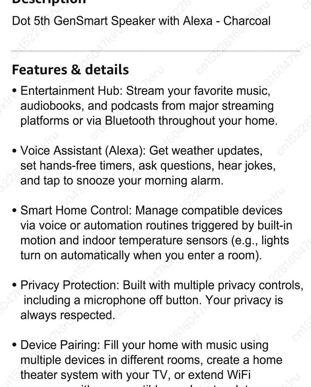 Alexa Smart Speaker - Echo Dot & Pop 5th Gen with Voice Control & Clock