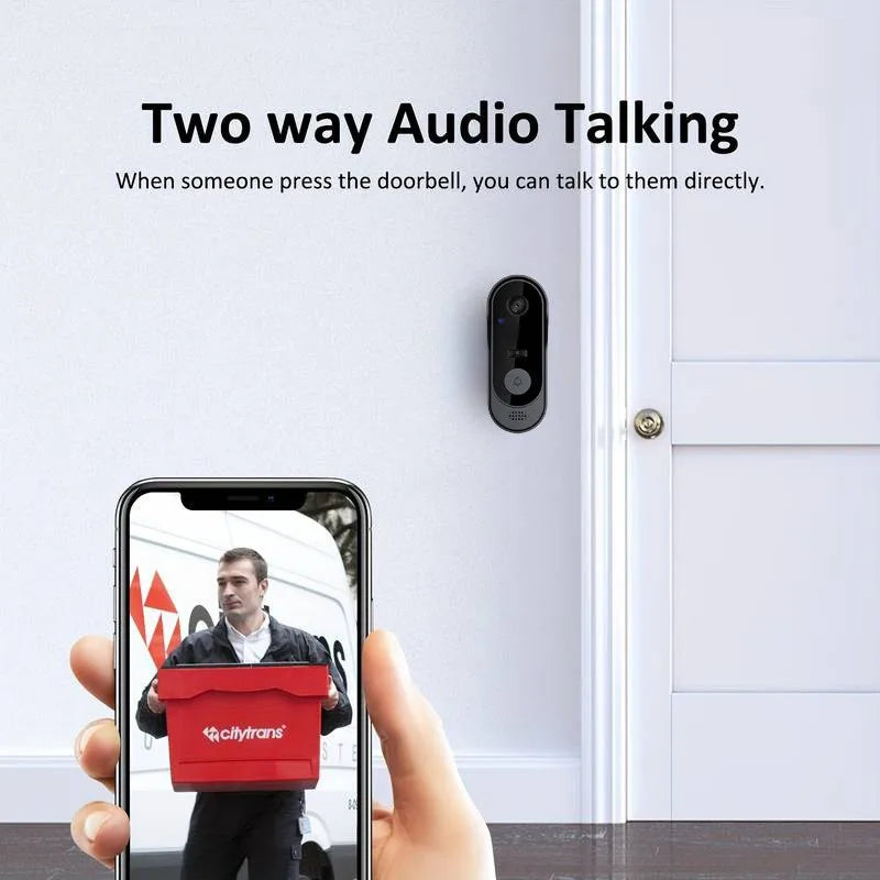 Smart WiFi Video Doorbell - HD Wireless Security Camera with Night Vision