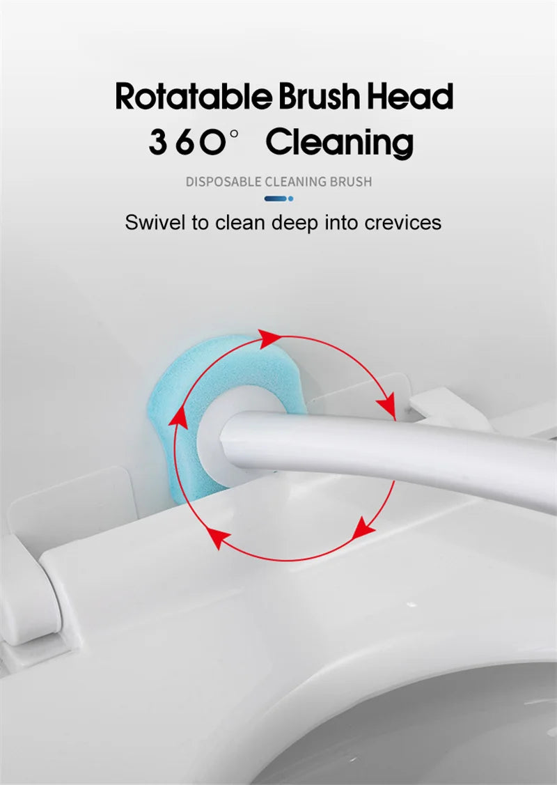 Disposable Toilet Brush Refills - 24 Pack Replacement Heads