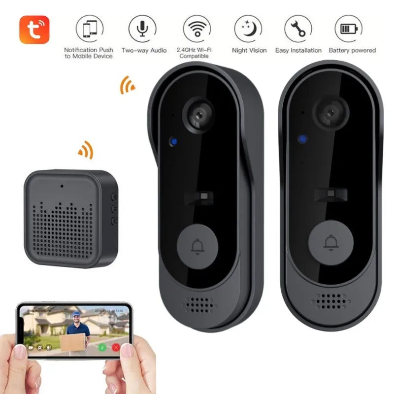Smart WiFi Video Doorbell - HD Wireless Security Camera with Night Vision
