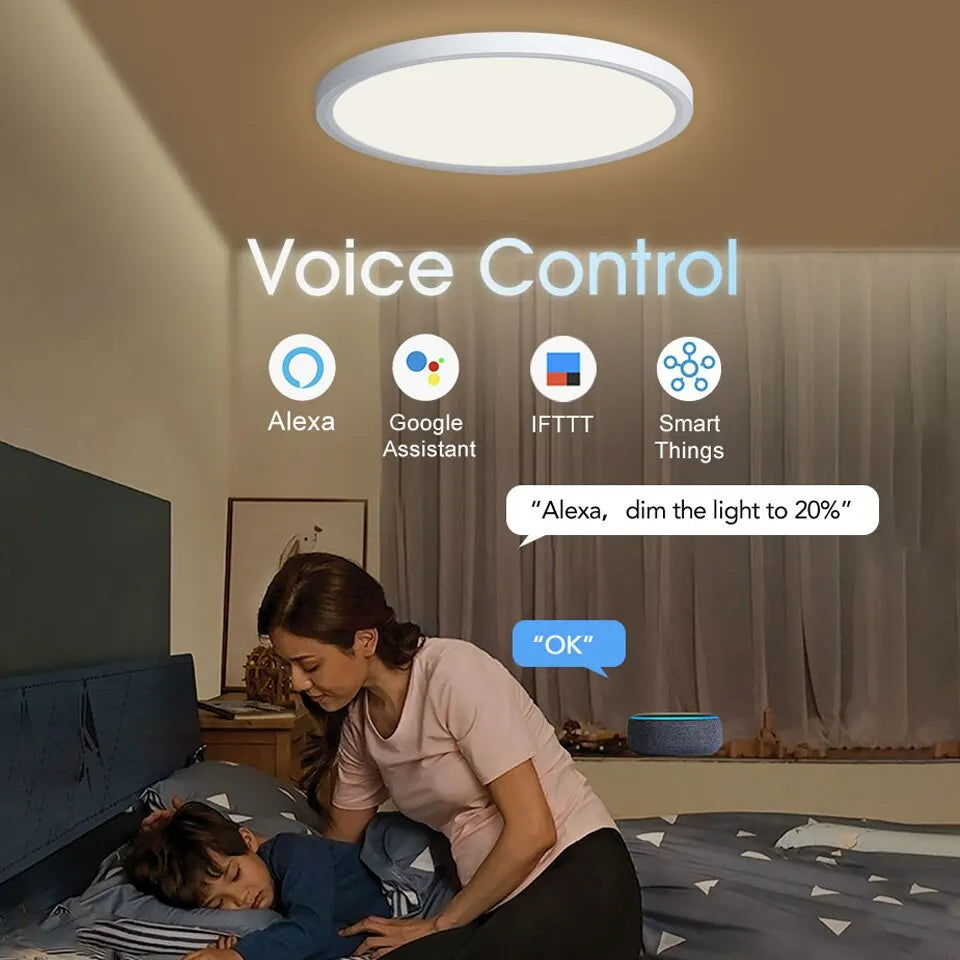 Smart RGB LED Ceiling Light - WiFi Voice Control with Alexa & Google Home
