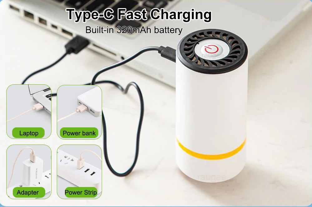 Mini Electric Air Pump Rechargeable for Food Fresh-Keeping Vacuum Sealed Bag Storage Bag Automatic Vacuum Compression Machine