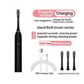 Rechargeable Electric Toothbrush - 6 Modes USB Sonic Toothbrush with 4 Brush Heads