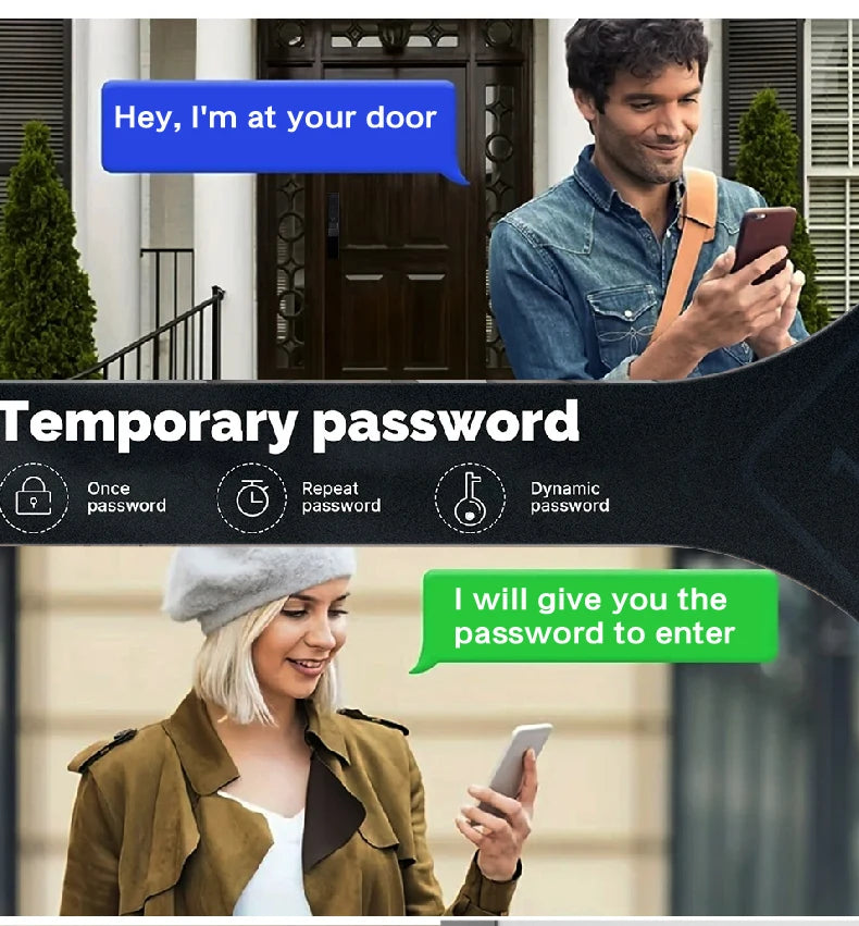 PHIPULO 3D Face Recognition Unlock Digital Door Lock With Fingerprint Password Unlock Keyless Electronic Door Lock