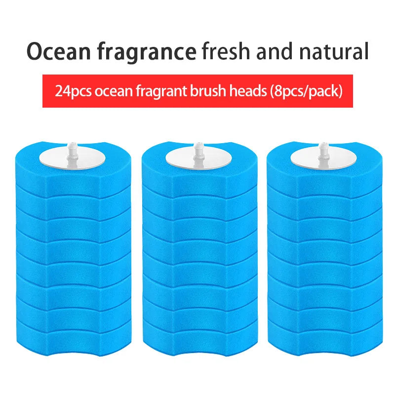 Disposable Toilet Brush Refills - 24 Pack Replacement Heads