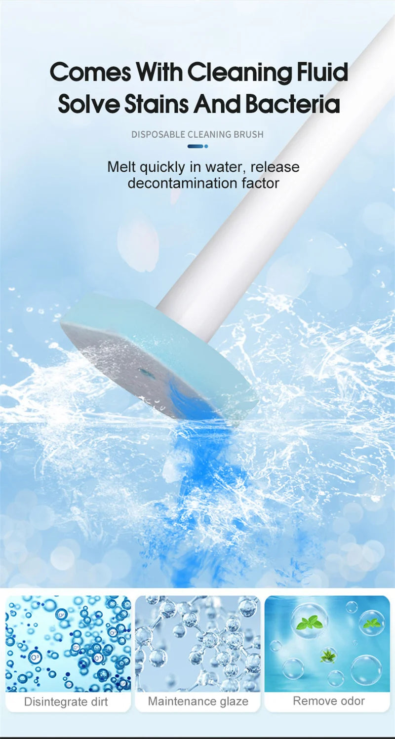 Disposable Toilet Brush Refills - 24 Pack Replacement Heads