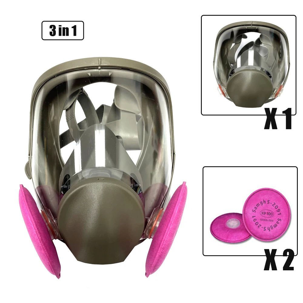 Anti-Fog 6800 Gas Mask Industrial Painting Spraying Respirator Safety Work Filter Dust Proof Full Face Formaldehyde Protection